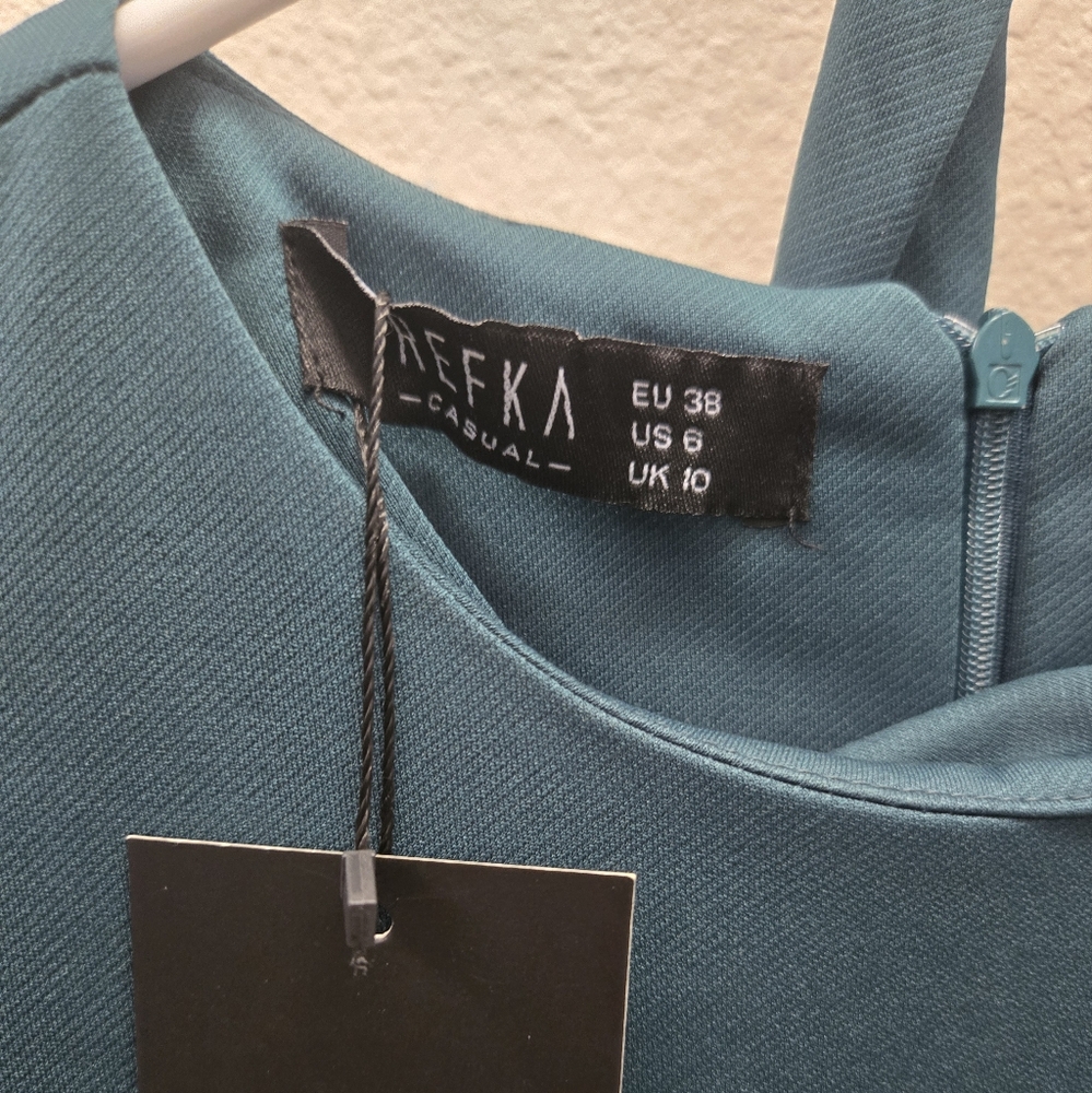 Turkish Refka Green Long Sleeve Dress - Picture 4 of 10